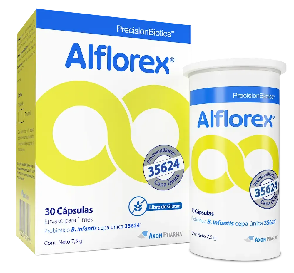 Alflorex cápsulas probióticas en envase y caja